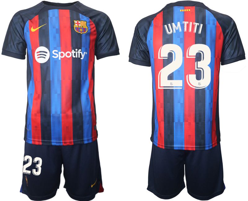 Men 2022-2023 Club Barcelona home blue #23 Soccer Jersey->baltimore ravens->NFL Jersey